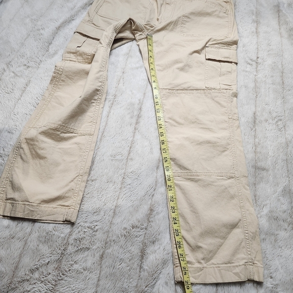 Cargo pants Tan color Pockets Cotton Spandex blend Size 14 L.L.BEAN - Picture 16 of 16